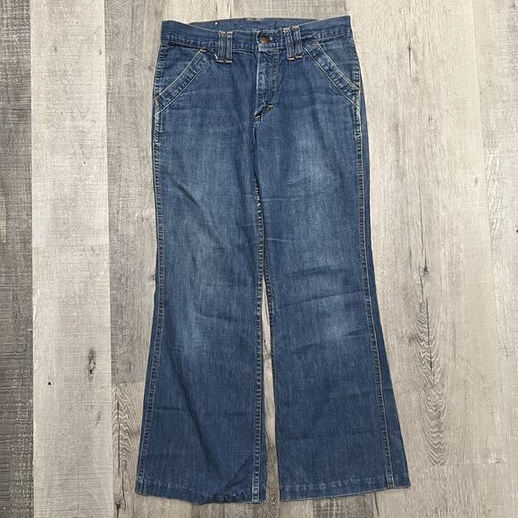 Vtg Big Smith Faded Western Denim Flare Bootcut Scoville Jeans 60s Buckaroo 30" - Picture 1 of 7